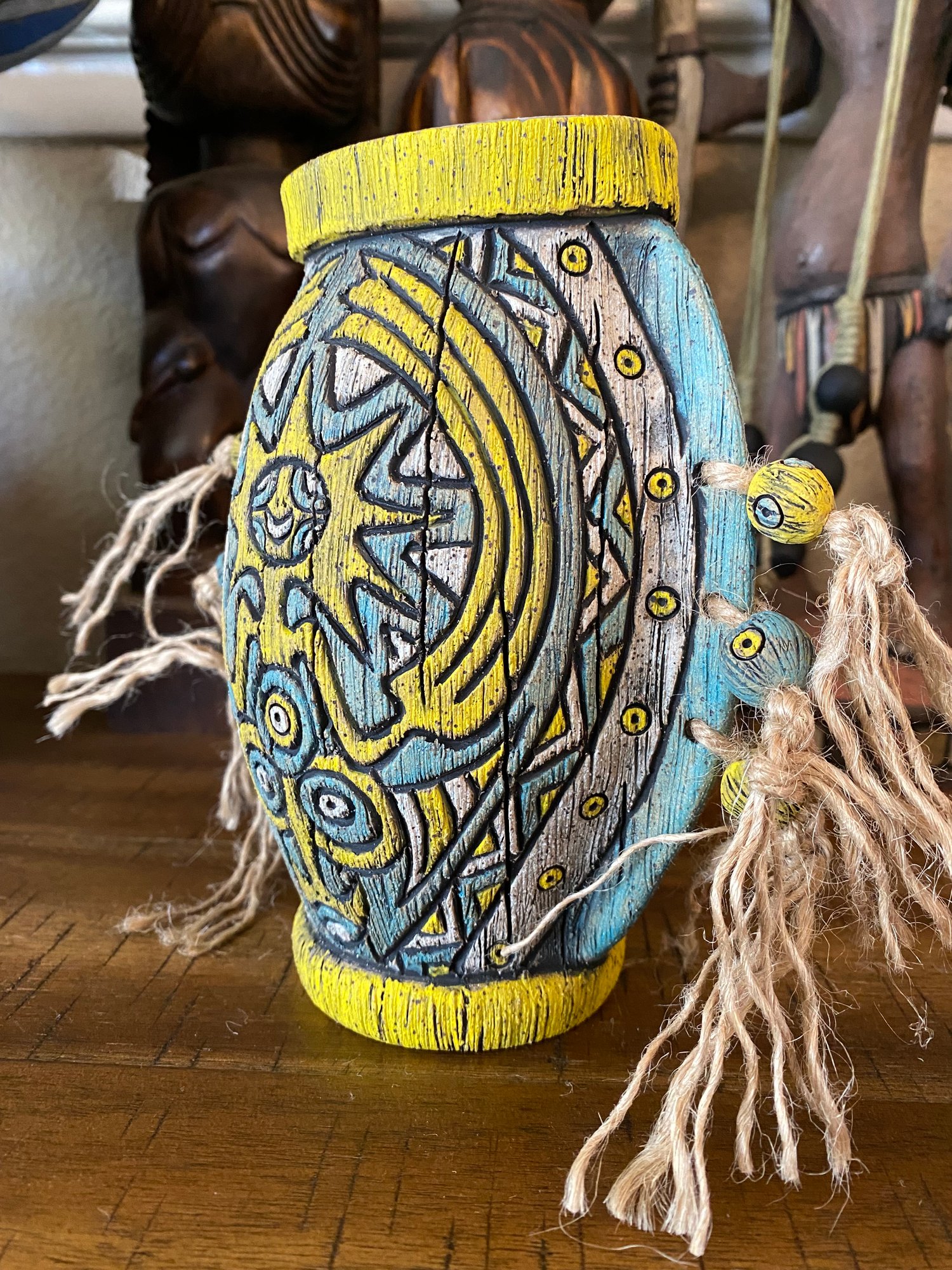 Image of “Cosmic Creator” - Turquoise/Yellow - US Shipping Included 