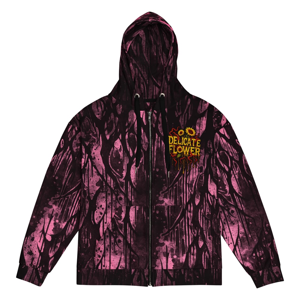 Image of Atticus Cogar "Delicate Flower" Unisex Zip Hoodie