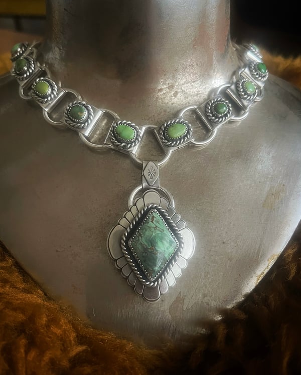 Image of Turquoise and Variscite Necklace