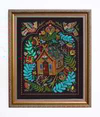 Baba Yaga in bronze frame