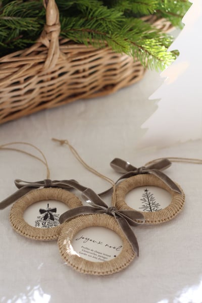 Image of Mini couronne de Noël en macramé