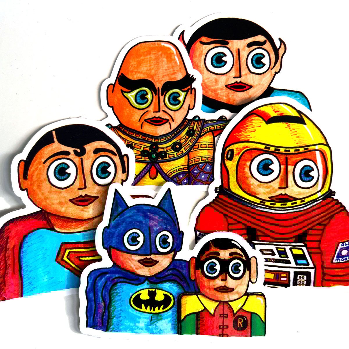 Image of Frank Sidebottom's Sci-Fi Sticker Pack - Set Two