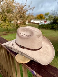 Image 3 of Cross Burned Cowboy Hat