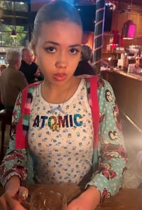 Image 1 of Atomic Blue Multi Rainbow Tank Top🩵