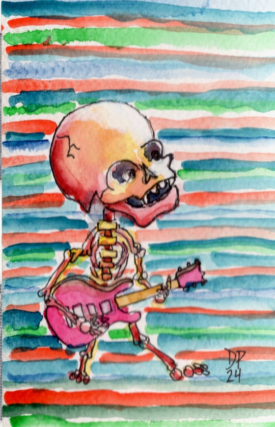 Image of Stripey Skeleton Strummer