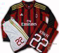 Image 1 of AC Milan 2013 2014 kids retro kit KAKA