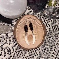 Image 3 of Gemstone & Coyote Canine Earrings