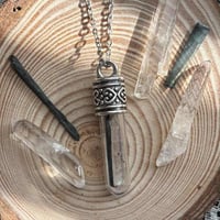 Image 2 of Vivianite Curiosity Vial Necklaces