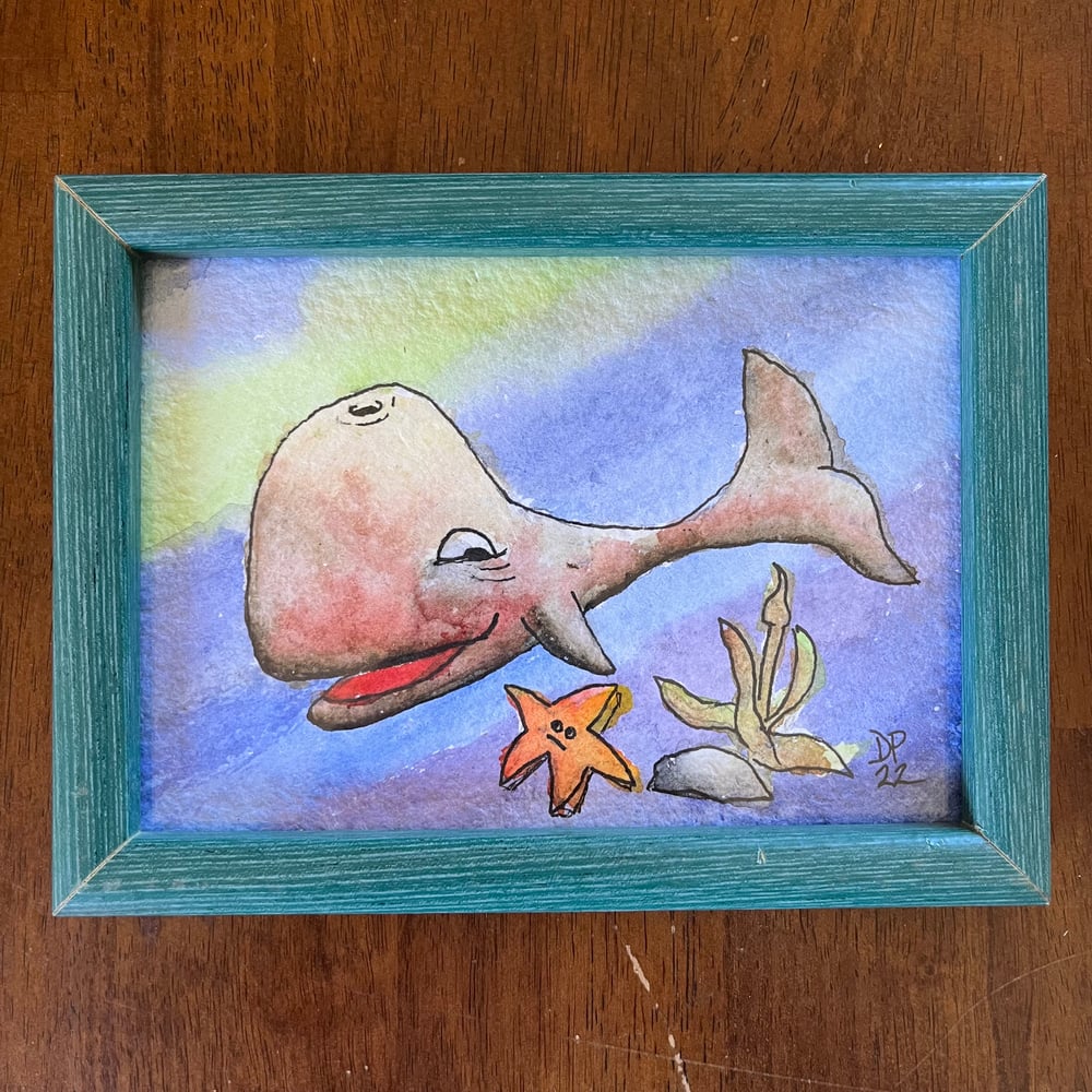 Image of Brown Whale w/Starfish and Kelp