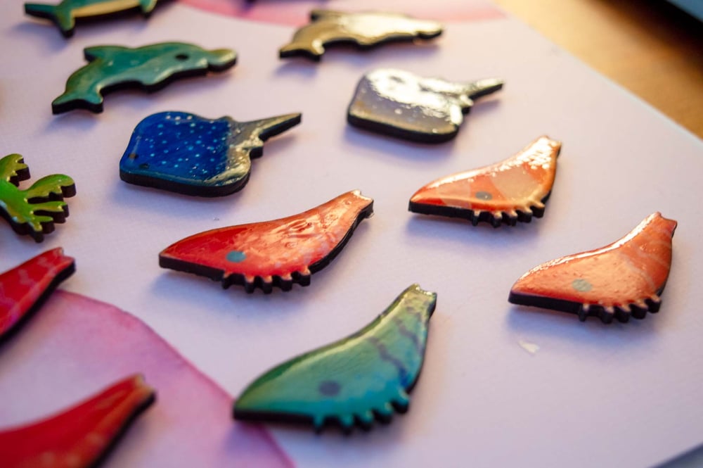 Image of Hand Painted Sea Creature Magnets