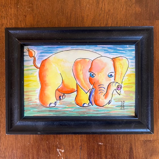 Image of Yellow Orange Elephant