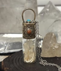 Image 3 of Lg Crystal & Bone Curiosity Bottle Necklace