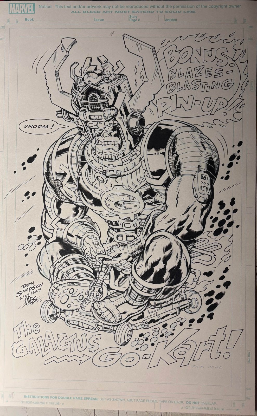 Image of Crazy #1 Galactus Pin-up.