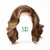 Image 3 of 4/27 Highlight Bob Wigs Human Hair Body Wave 13x6 HD Transparent Lace Frontal Wig 180% Density 