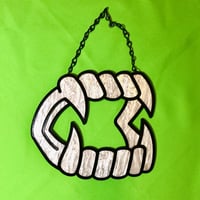 Image 2 of Vampire Teeth Hanging Plaque