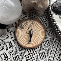 Image 1 of Blue-Winged Wasp Curiosity Vial Necklace