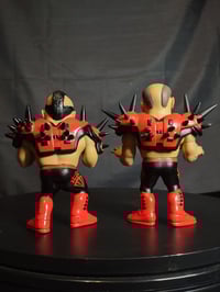 Image 3 of King Of Toy Road Warriors Hawk and Animal Red Shoulder Pads Version Set *USED* 
