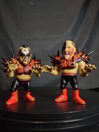 Image 1 of King Of Toy Road Warriors Hawk and Animal Red Shoulder Pads Version Set *USED* 