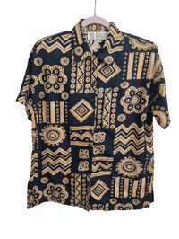 Image 1 of Passports Ethnic Print Button-up 