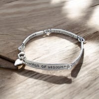 Words of Wisdom Sterling Link Bracelet