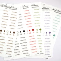 Image 1 of Typewriter Days (Days of the Week) Sticker Sheet (25-023)