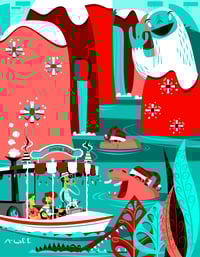 Jungle Belle Giclee Canvas Wrap. sized at 18x24. By Mcbiff