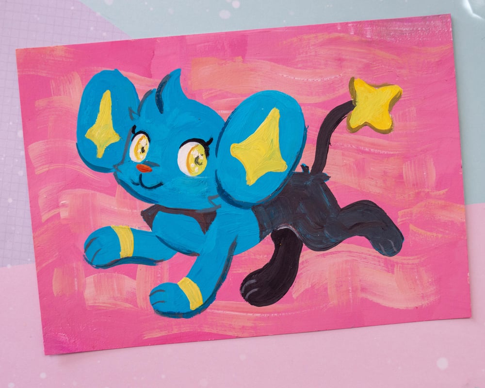 Image of Shinx Original Gouache Painting