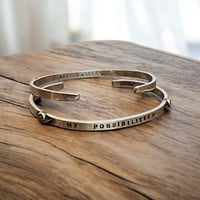 Image 1 of "My Possibilities ~ Are Endless" Sterling Bracelet