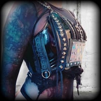 Image 2 of XXX cyber city pvc chained cropped top