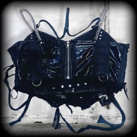 Image 4 of XXX cyber city pvc chained cropped top