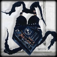 Image 4 of Reference sample will have corset style front Wasteland crusted fishnet tank top