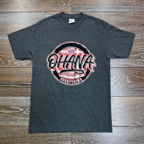 Image of PALAKA OHANA CHARCOAL RED MEN'S T-SHIRT