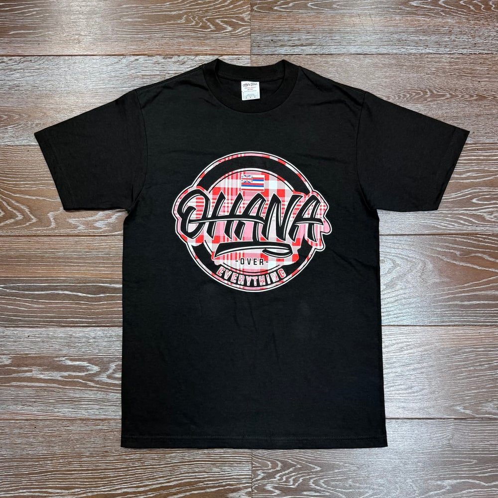 Image of PALAKA OHANA BLACK RED MEN'S T-SHIRT