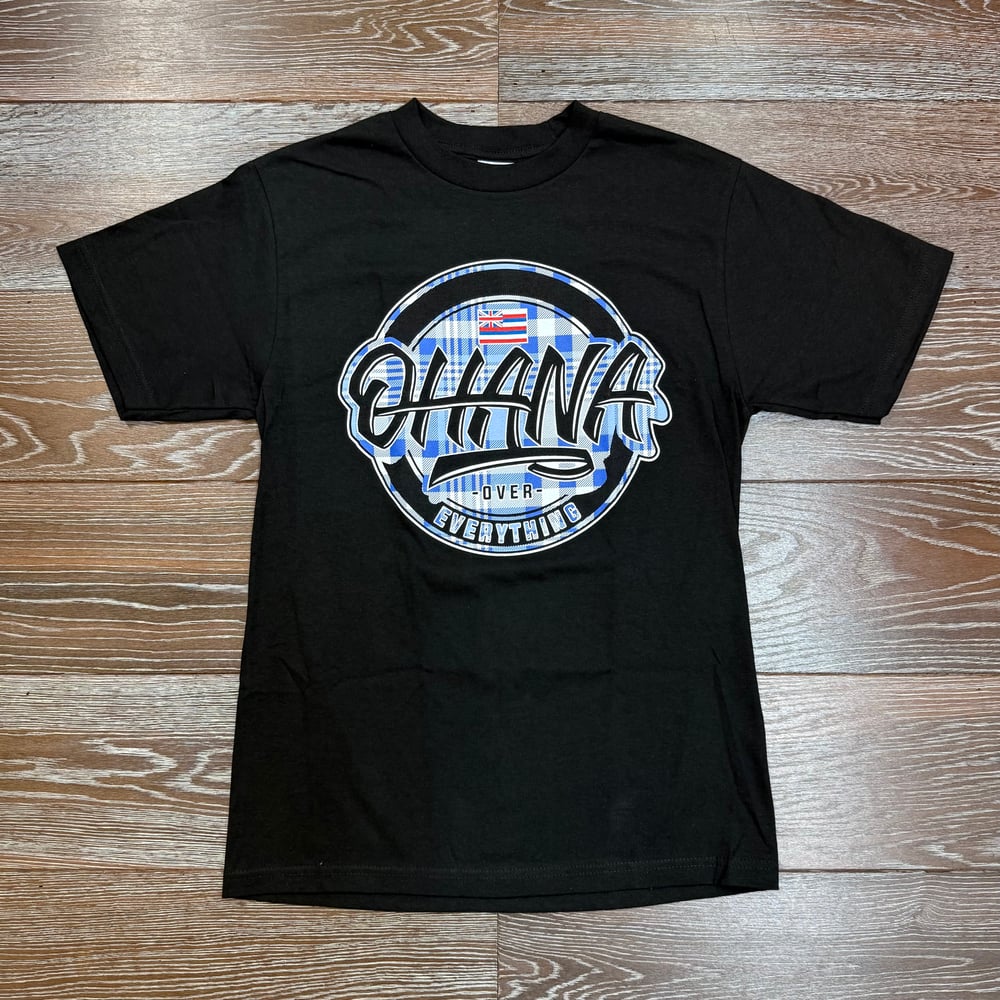 Image of PALAKA OHANA BLACK BLUE MEN'S T-SHIRT