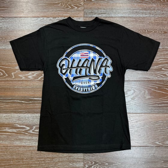 Image of PALAKA OHANA BLACK BLUE MEN'S T-SHIRT