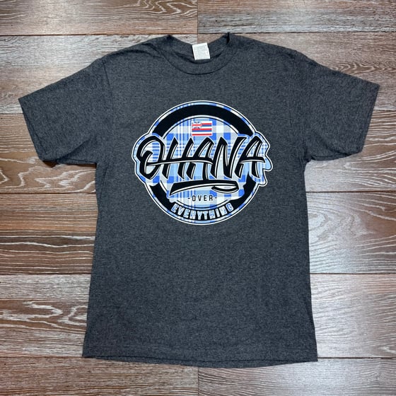 Image of PALAKA OHANA CHAR BLUE MEN'S T-SHIRT