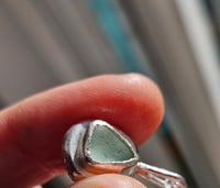 Image 7 of Aqua Blue Cornish Seaglass chunky Pebble 