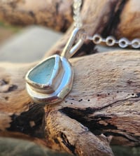 Image 1 of Aqua Blue Cornish Seaglass chunky Pebble 