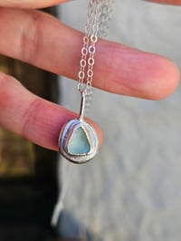 Image 6 of Aqua Blue Cornish Seaglass chunky Pebble 