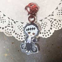 Image 1 of 2" Porcelain Film Skully Charm