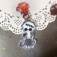 Image 3 of 2" Porcelain Film Skully Charm