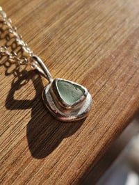 Image 9 of Aqua Blue Cornish Seaglass chunky Pebble 