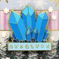 Image 1 of Atlantean Crystal Glow In The Dark Fantasy Pin