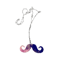 Image 1 of galaxy mustache necklace