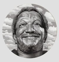 REDD FOXX round sticker