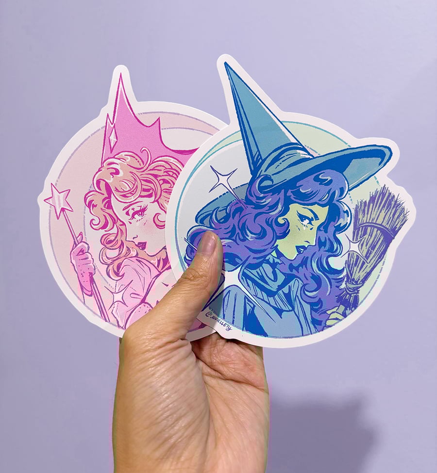 Image of Elphaba & Glinda Oversized Stickers