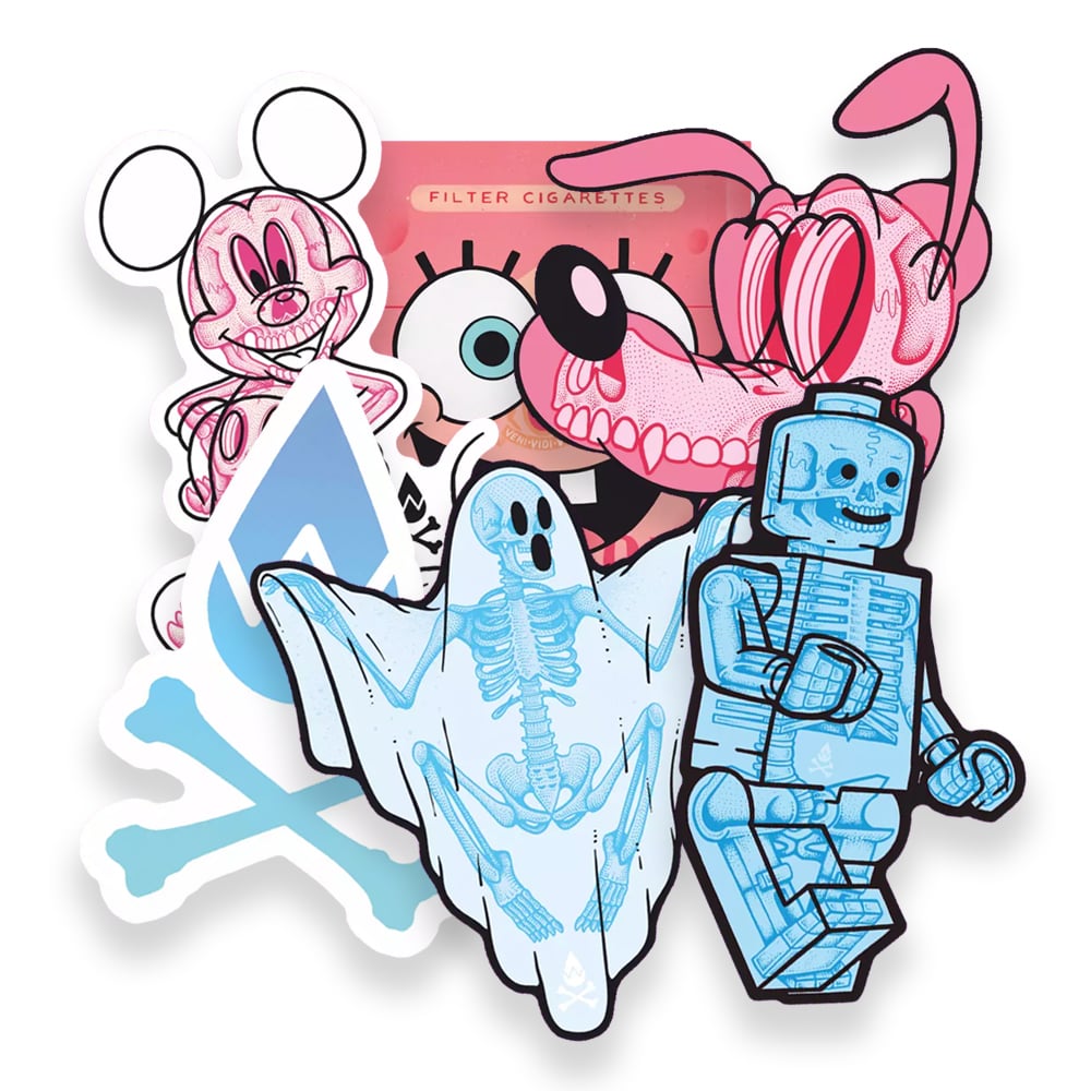 Image of Pink & Blue Sticker Pack