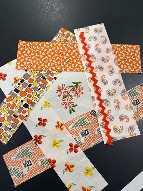 Image of ORANGE floral pincushion kit (PLEASE limit one per person)