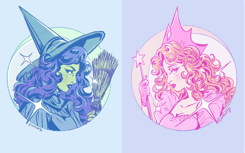 Image of Elphaba & Glinda Oversized Stickers