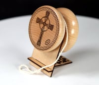 Image 2 of Celtic Cross Hard Maple yo-yo, #2025-271